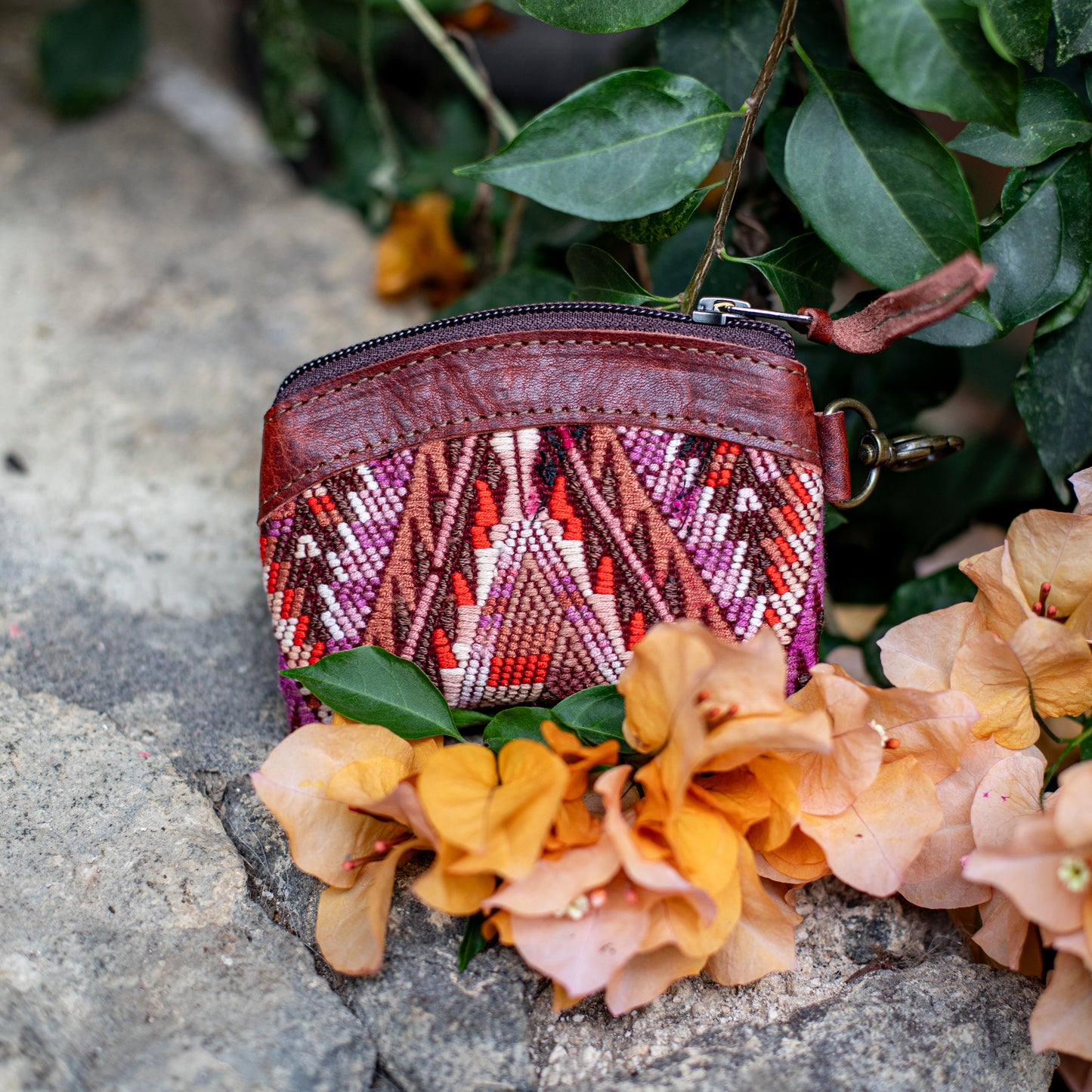COIN PURSE - OOAK HUIPIL - COPPER - NO. 17648