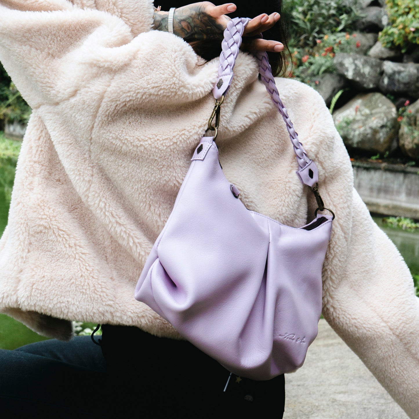 EXPEDITION BAG - SMALL - FULL LEATHER - LAVENDER