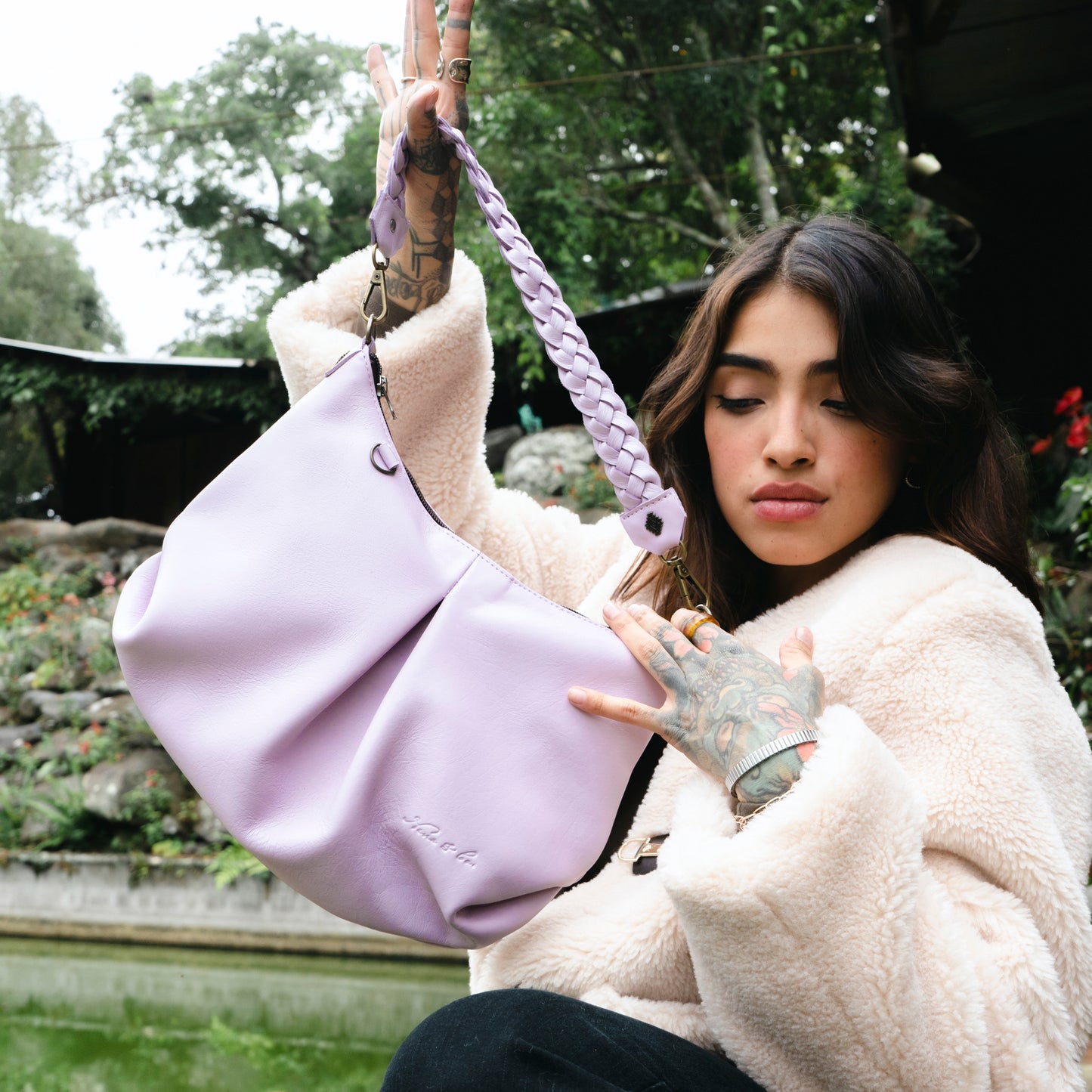 EXPEDITION BAG - SMALL - FULL LEATHER - LAVENDER