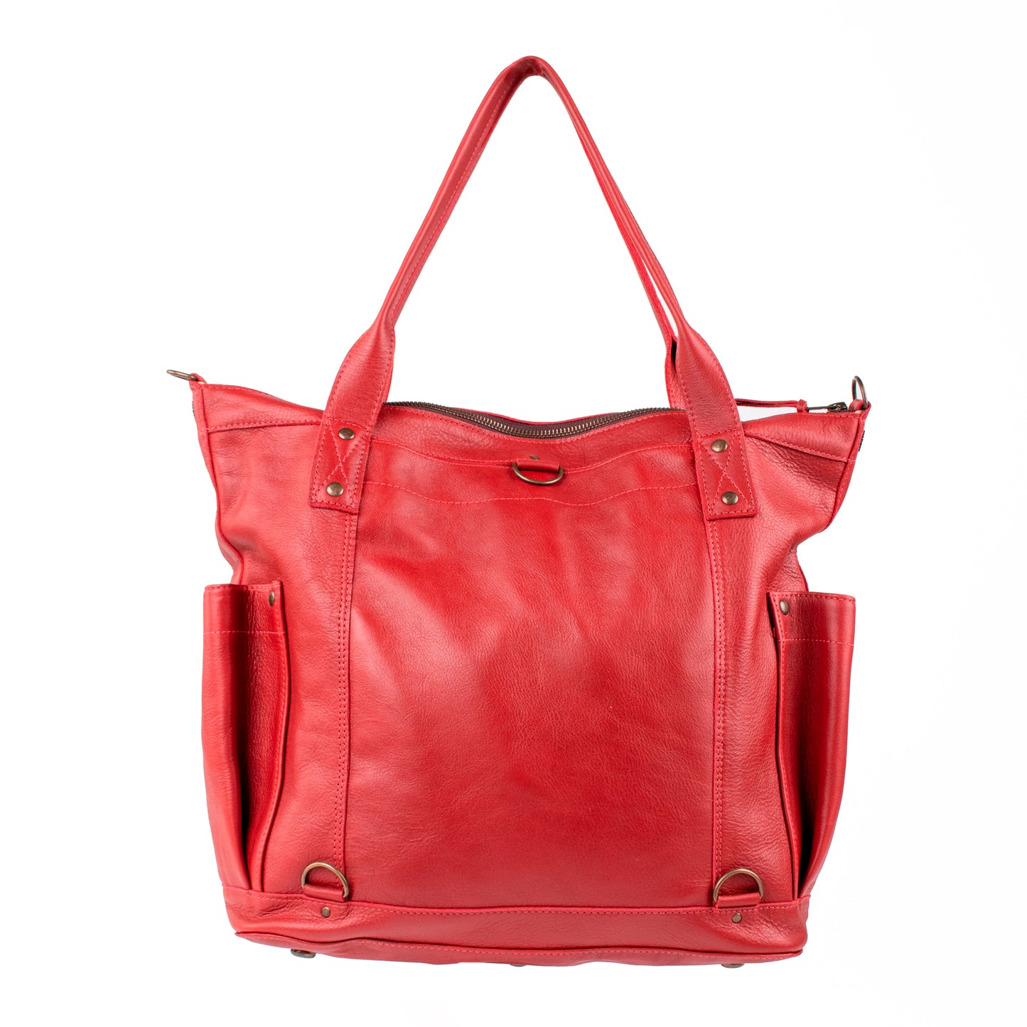 THE PERFECT BAG - FULL LEATHER - ROUGE