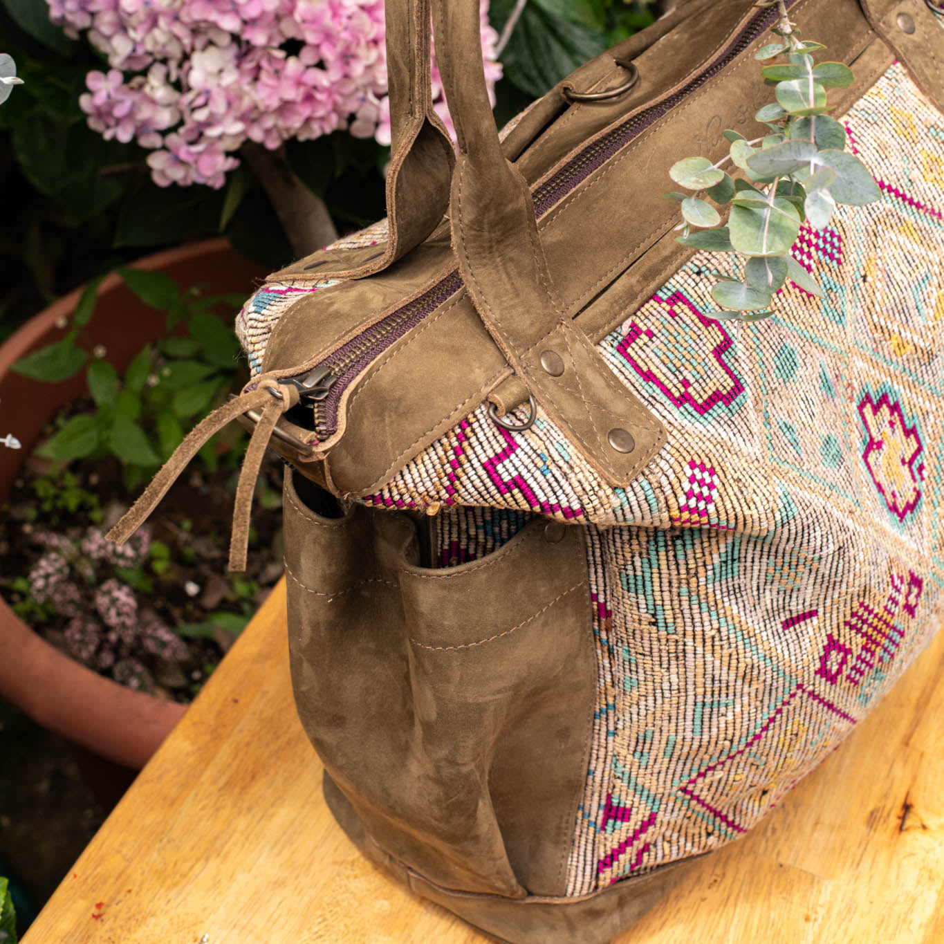 THE PERFECT BAG - OOAK HUIPIL - VERDE OLIVO - NO. 16650