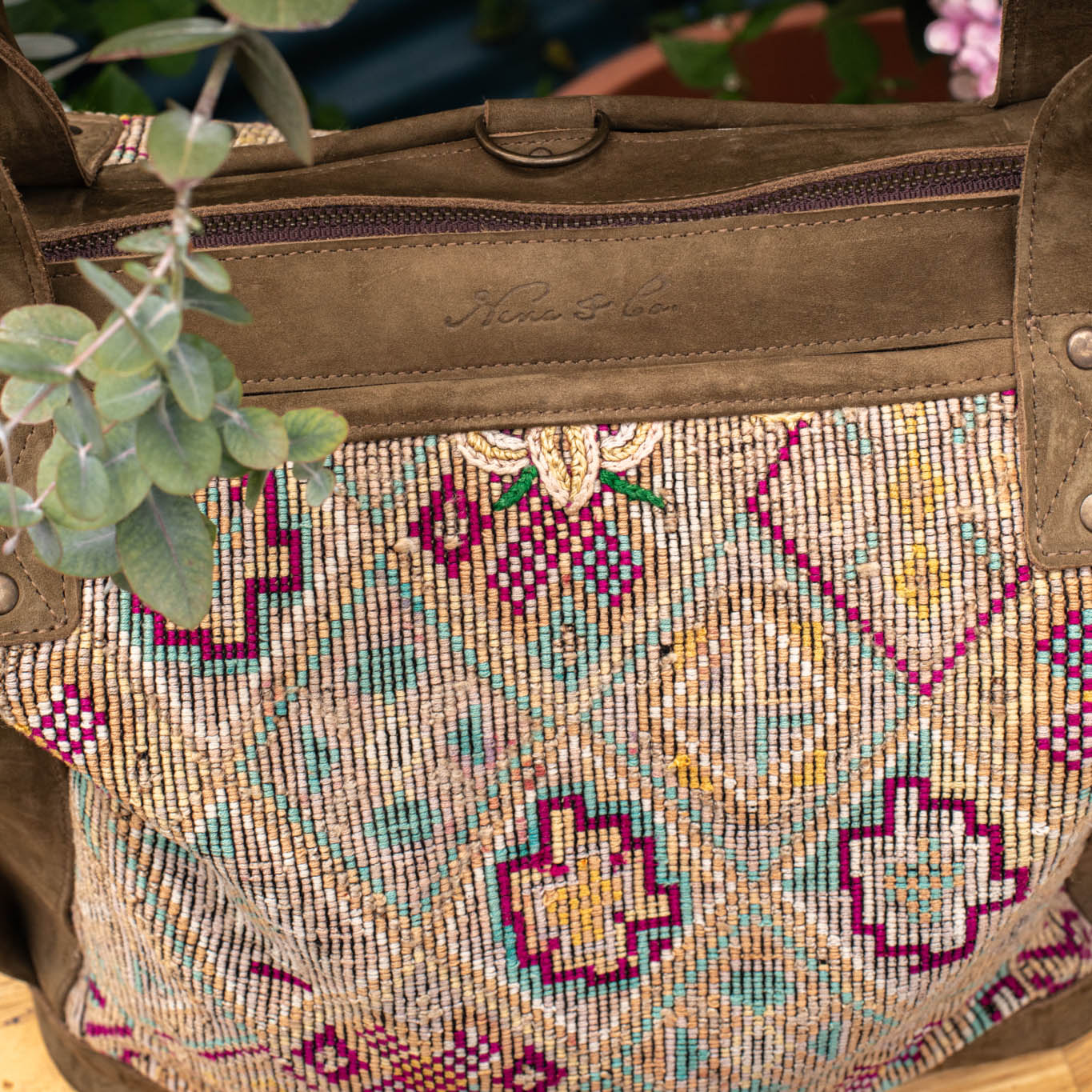 THE PERFECT BAG - OOAK HUIPIL - VERDE OLIVO - NO. 16650