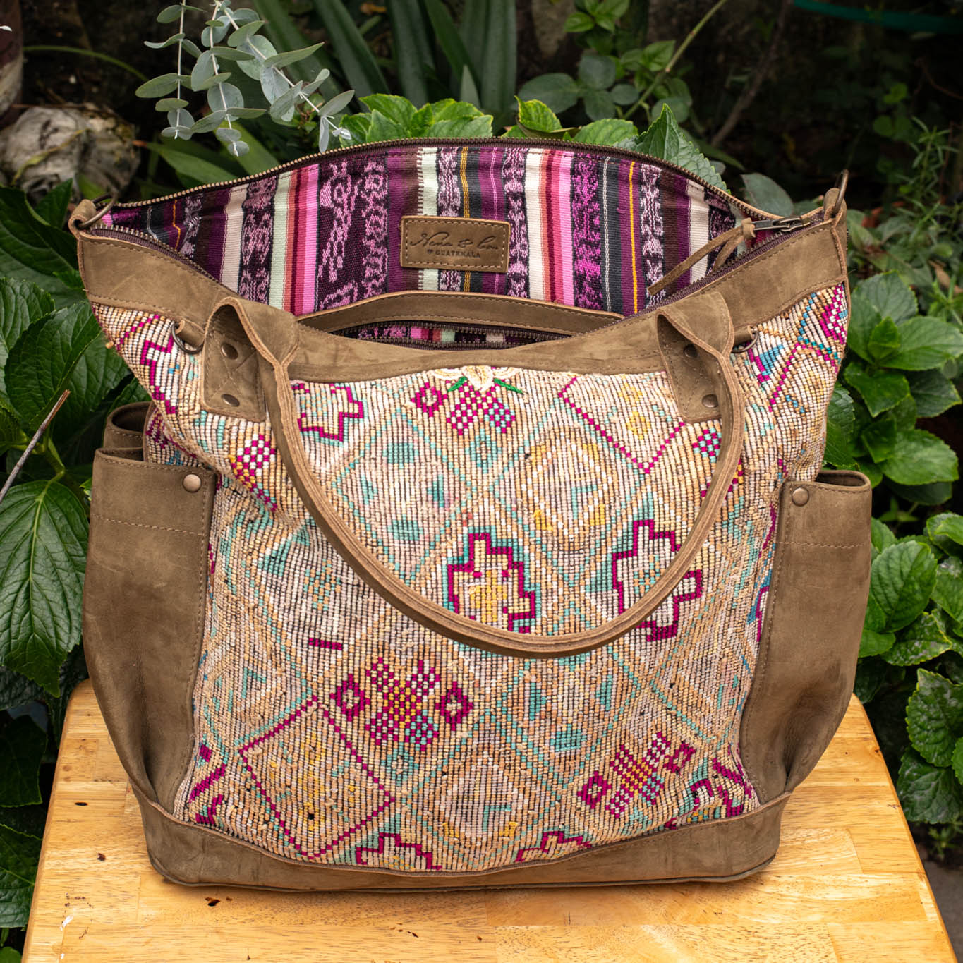 THE PERFECT BAG - OOAK HUIPIL - VERDE OLIVO - NO. 16650