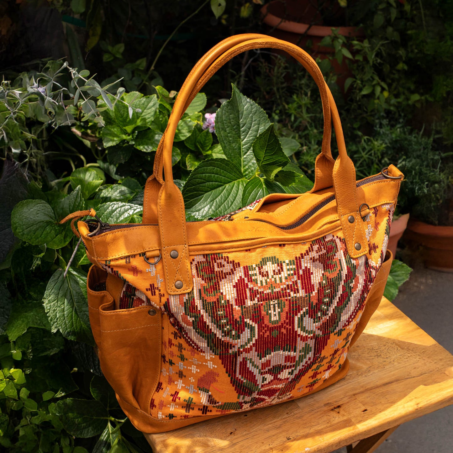 THE PERFECT BAG - OOAK HUIPIL - BUTTERSCOTCH - NO. 16648