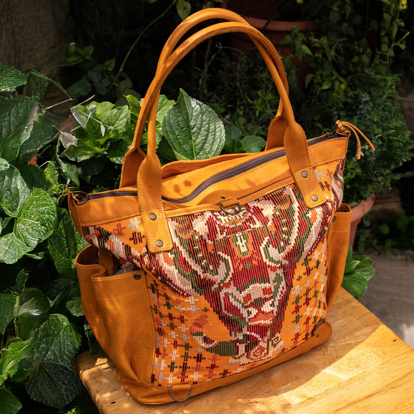 THE PERFECT BAG - OOAK HUIPIL - BUTTERSCOTCH - NO. 16648