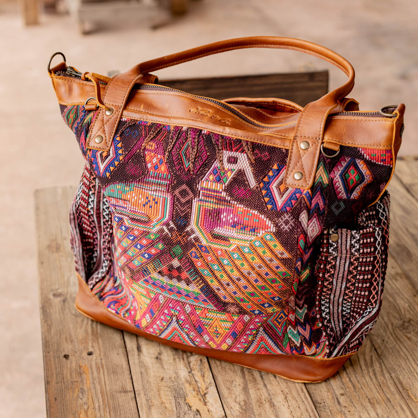THE PERFECT BAG - OOAK HUIPIL - CAFE - NO. 16657