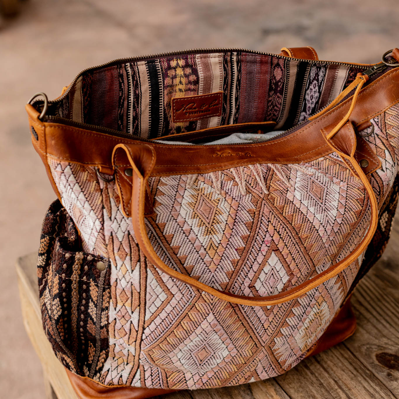 THE PERFECT BAG - OOAK HUIPIL - CAFE - NO. 16660