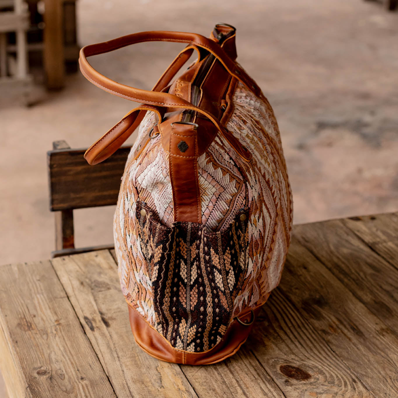 THE PERFECT BAG - OOAK HUIPIL - CAFE - NO. 16660
