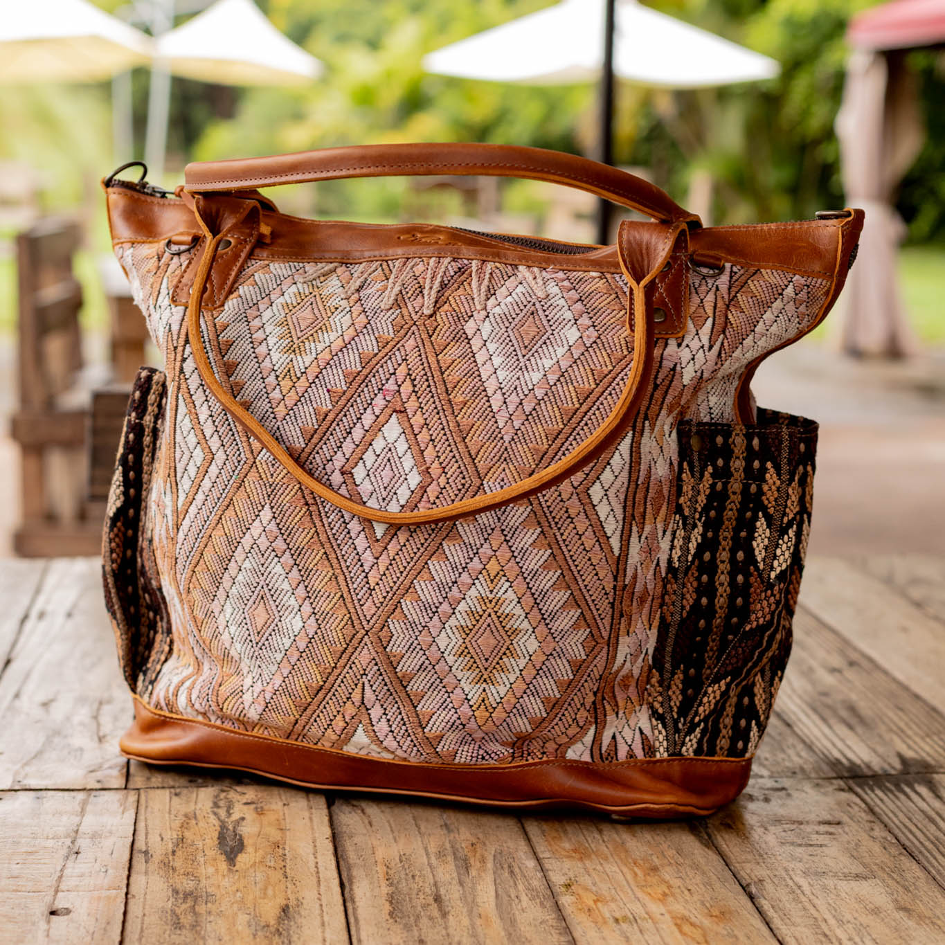 THE PERFECT BAG - OOAK HUIPIL - CAFE - NO. 16660
