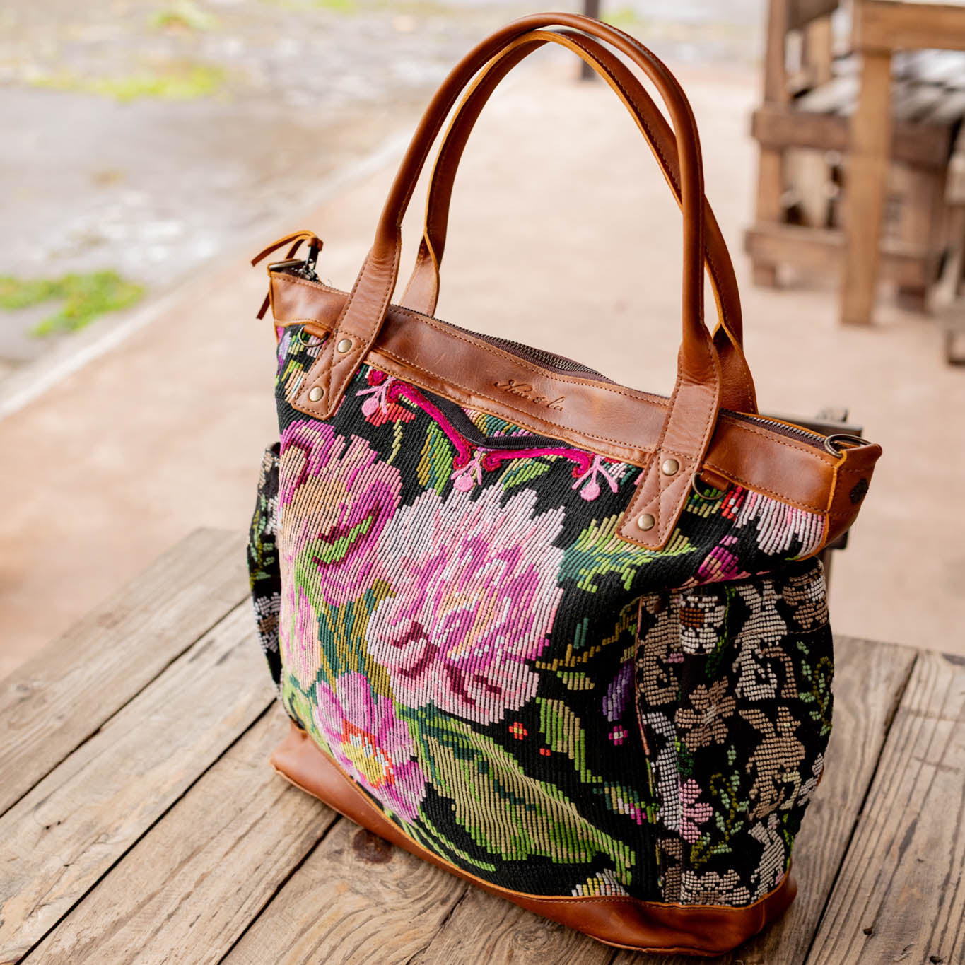 THE PERFECT BAG - OOAK HUIPIL - CAFE - NO. 16659