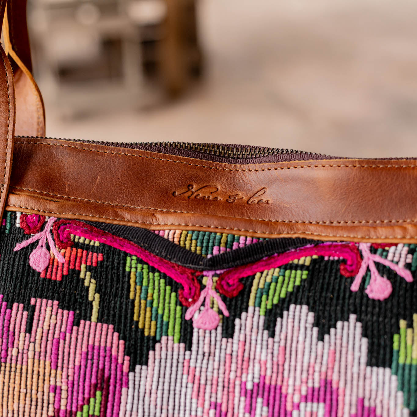THE PERFECT BAG - OOAK HUIPIL - CAFE - NO. 16659