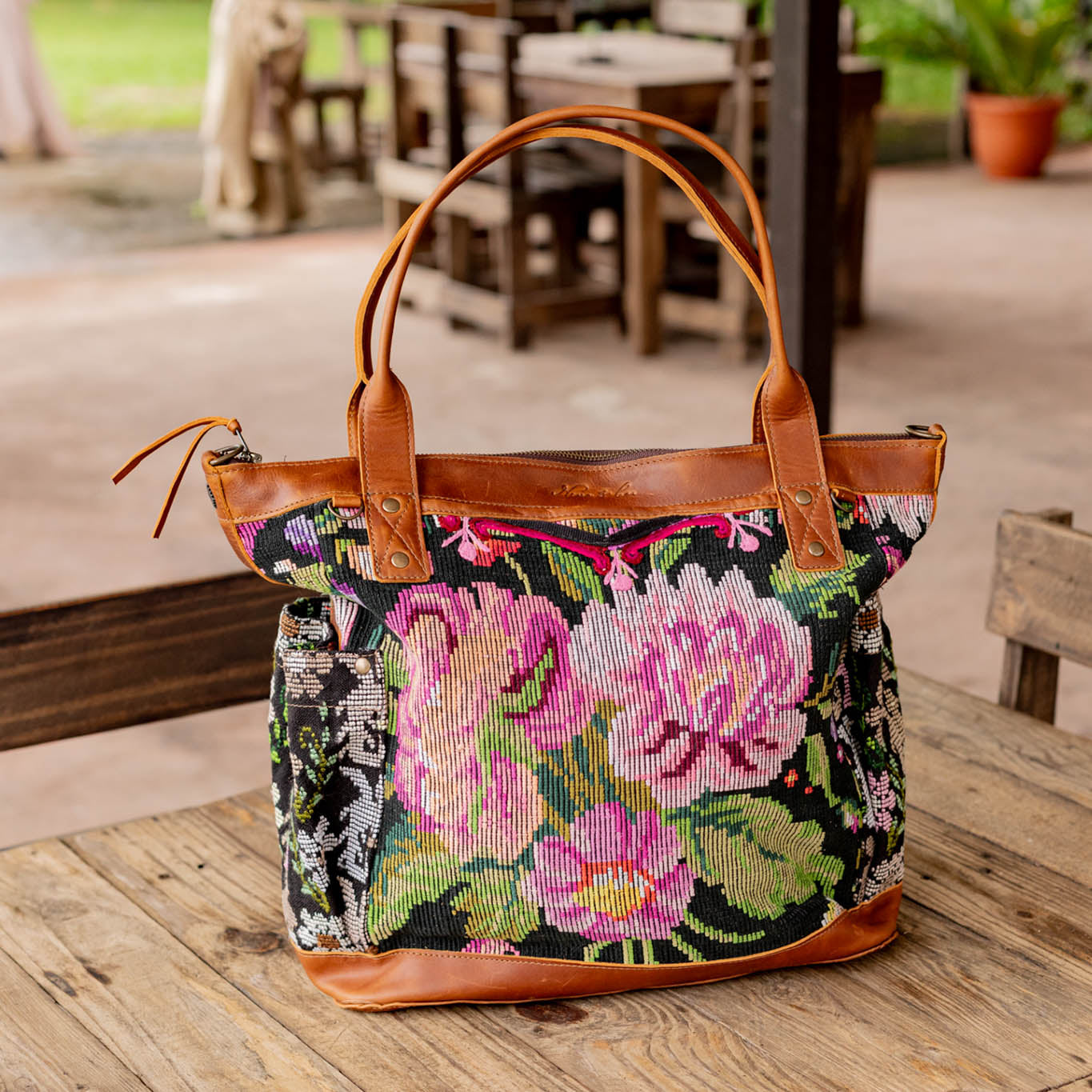 THE PERFECT BAG - OOAK HUIPIL - CAFE - NO. 16659
