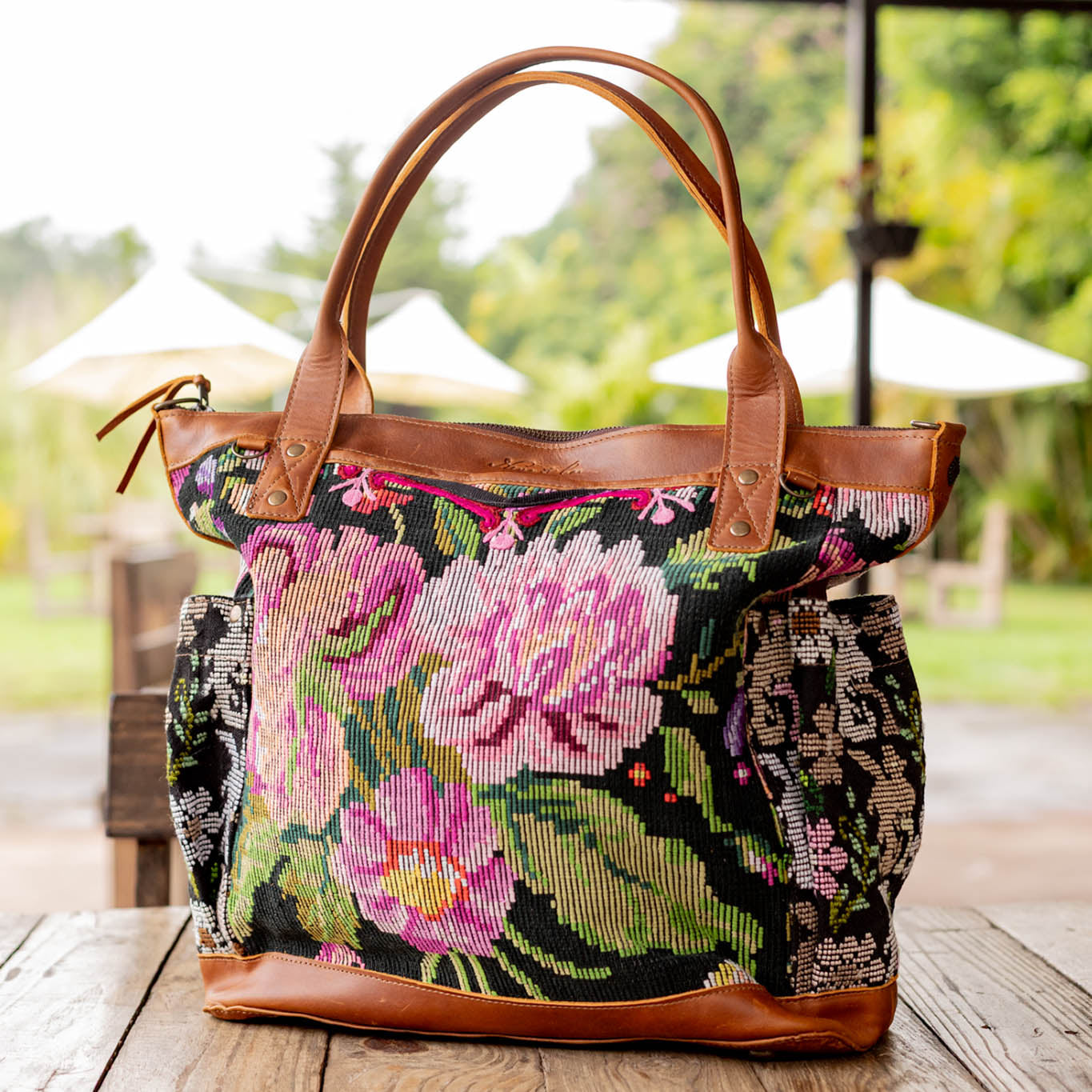 THE PERFECT BAG - OOAK HUIPIL - CAFE - NO. 16659