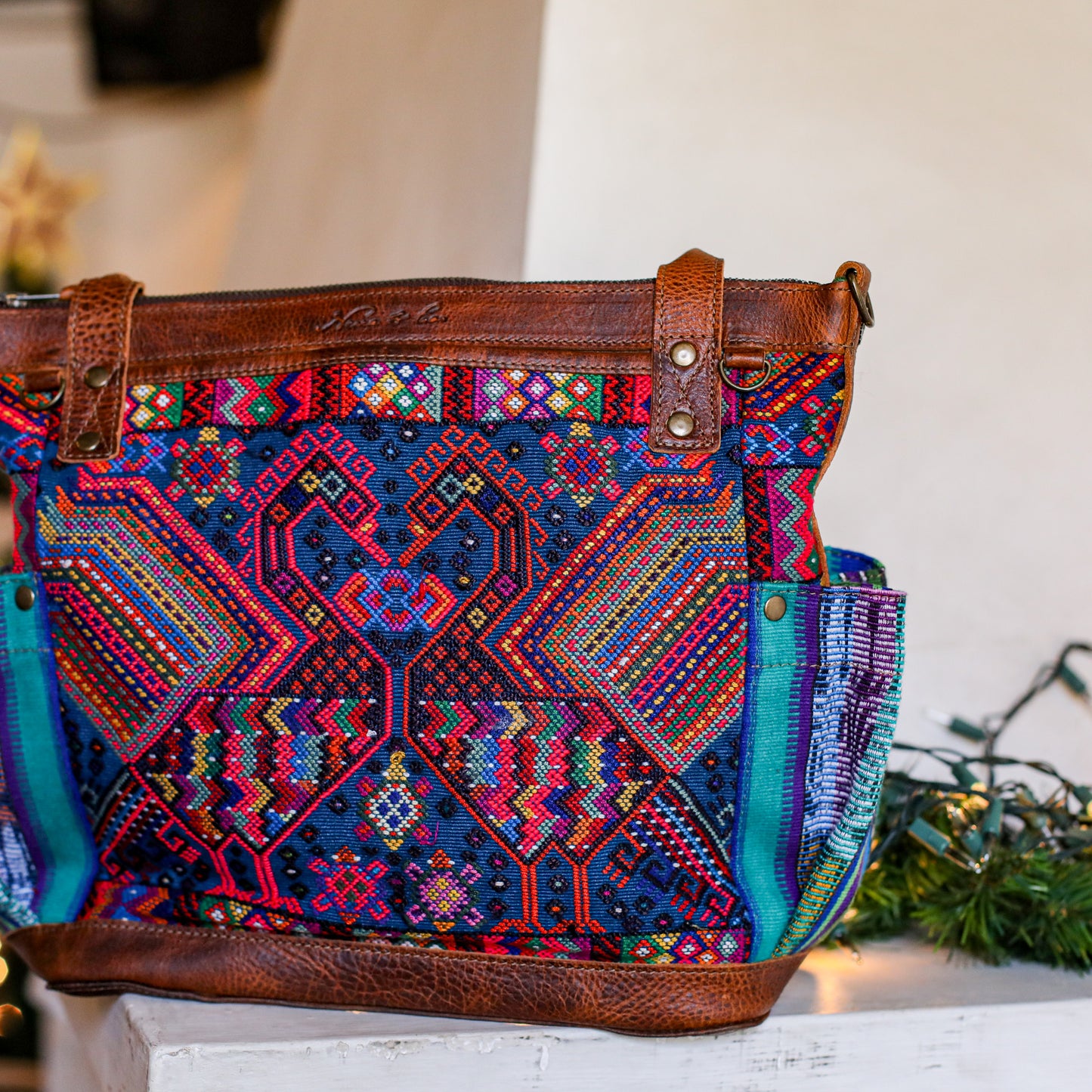 THE MEDIUM PERFECT BAG - OOAK HUIPIL - HONEY - NO. 19003