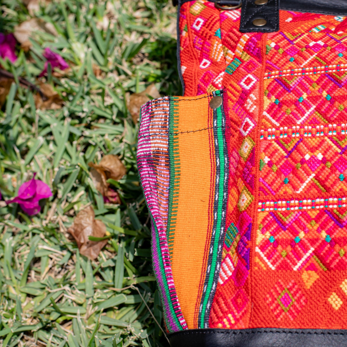 THE MEDIUM PERFECT BAG - OOAK HUIPIL - BLACK - NO. 17712