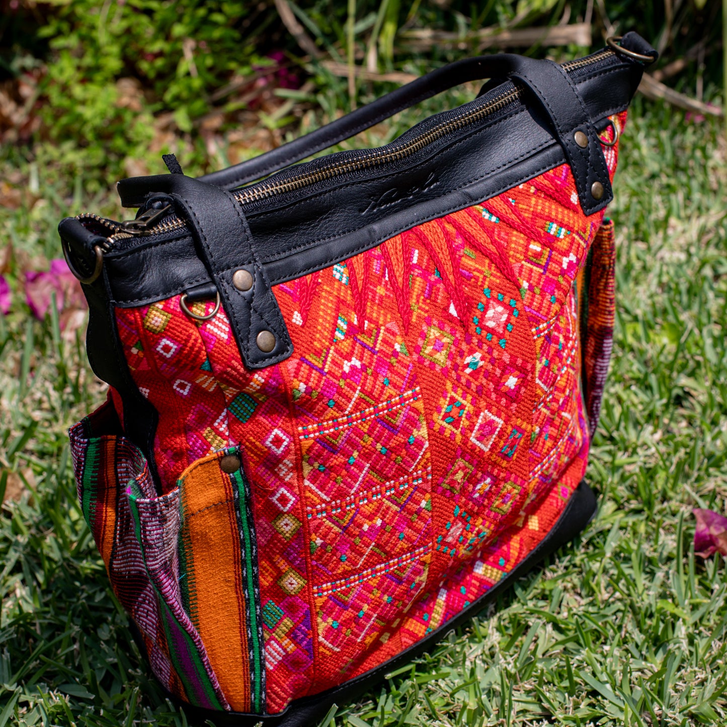 THE MEDIUM PERFECT BAG - OOAK HUIPIL - BLACK - NO. 17712