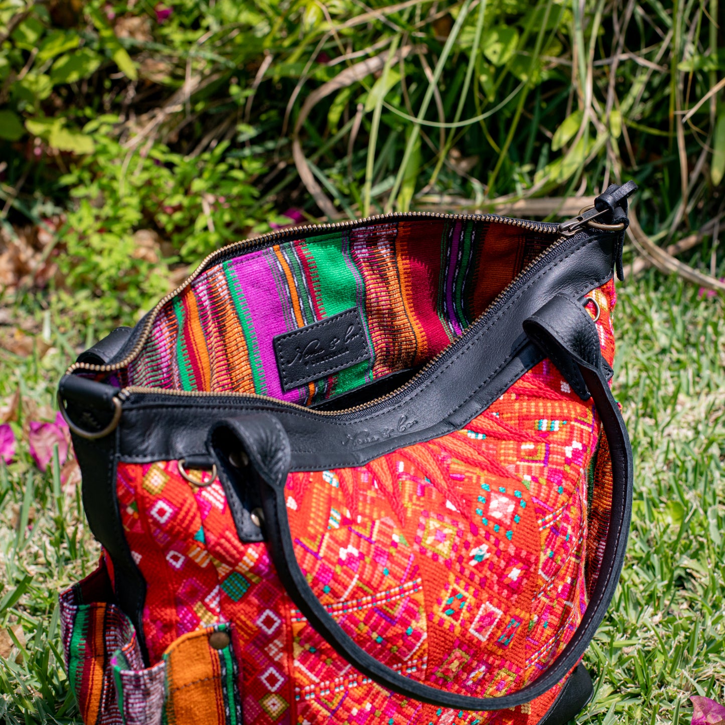 THE MEDIUM PERFECT BAG - OOAK HUIPIL - BLACK - NO. 17712