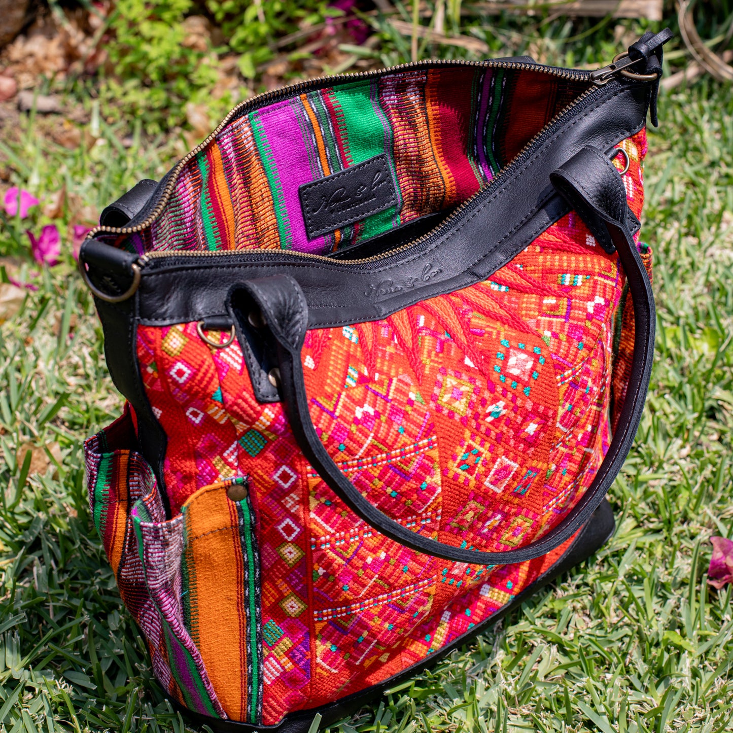THE MEDIUM PERFECT BAG - OOAK HUIPIL - BLACK - NO. 17712