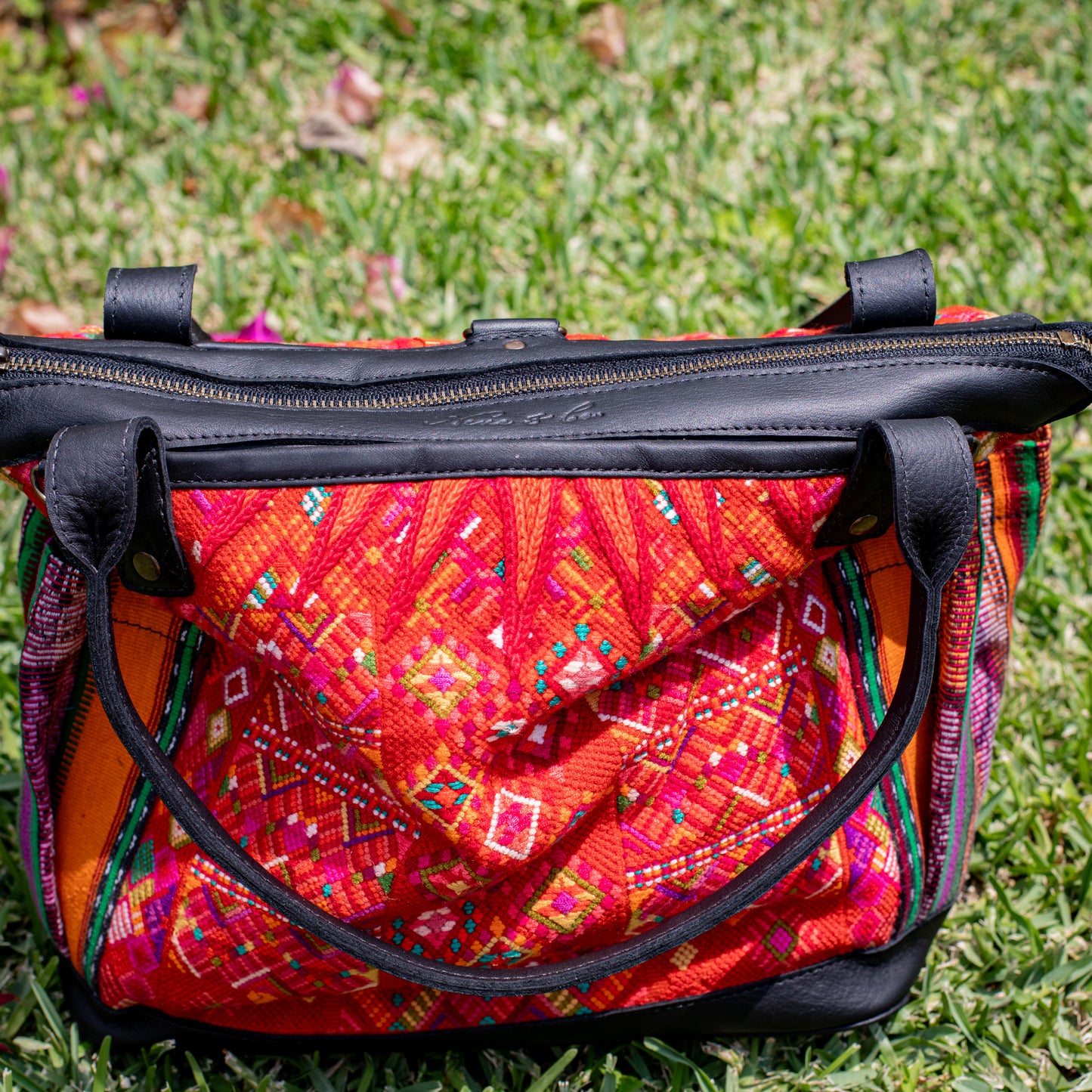 THE MEDIUM PERFECT BAG - OOAK HUIPIL - BLACK - NO. 17712
