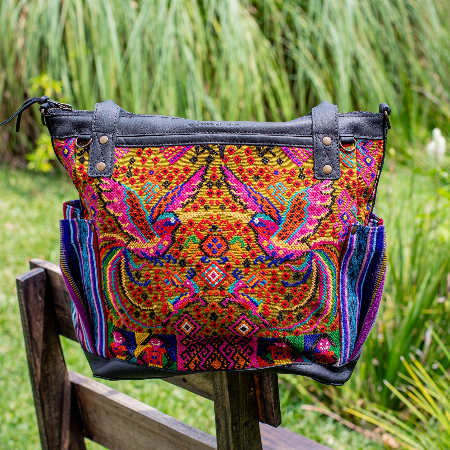 THE MEDIUM PERFECT BAG - OOAK HUIPIL - BLACK - NO. 17710