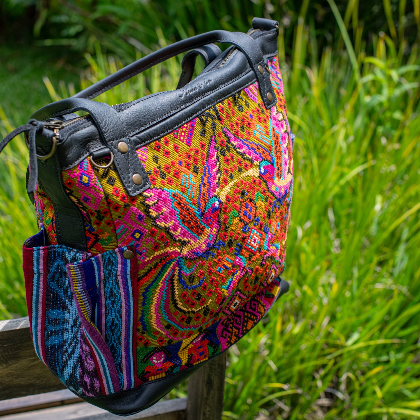 THE MEDIUM PERFECT BAG - OOAK HUIPIL - BLACK - NO. 17710