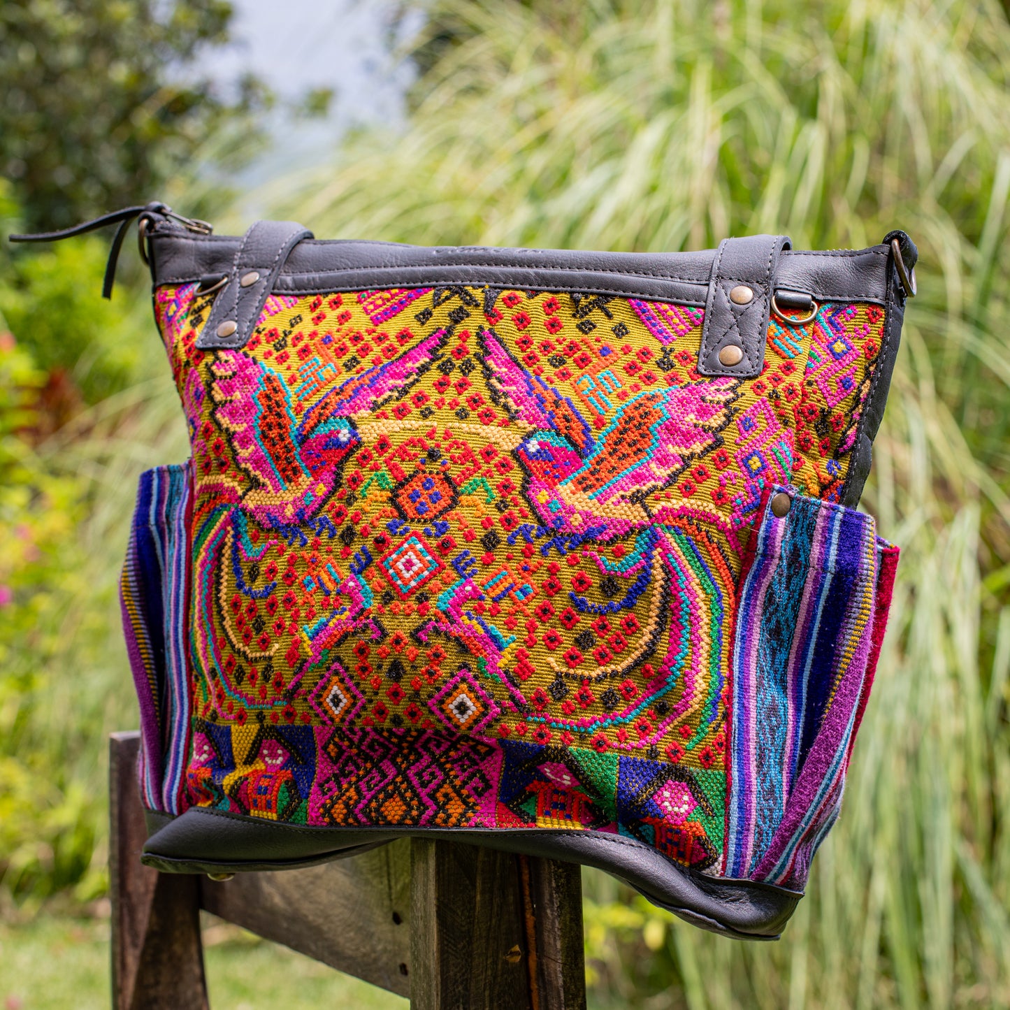 THE MEDIUM PERFECT BAG - OOAK HUIPIL - BLACK - NO. 17710