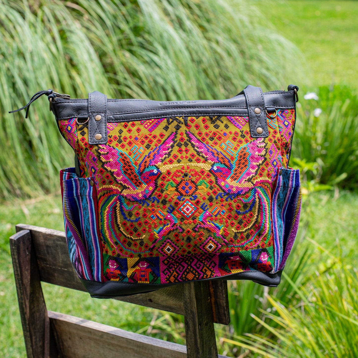 THE MEDIUM PERFECT BAG - OOAK HUIPIL - BLACK - NO. 17710