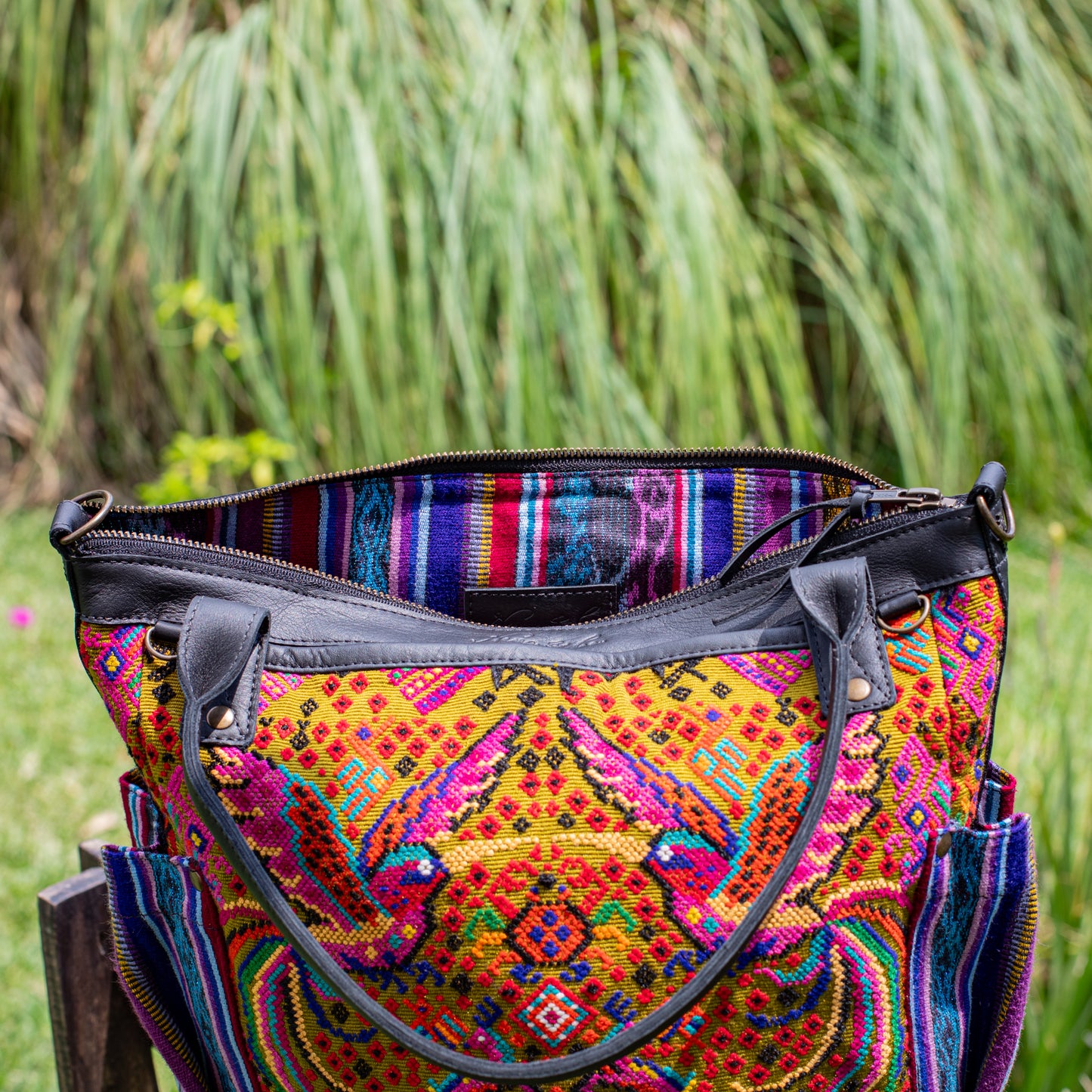 THE MEDIUM PERFECT BAG - OOAK HUIPIL - BLACK - NO. 17710