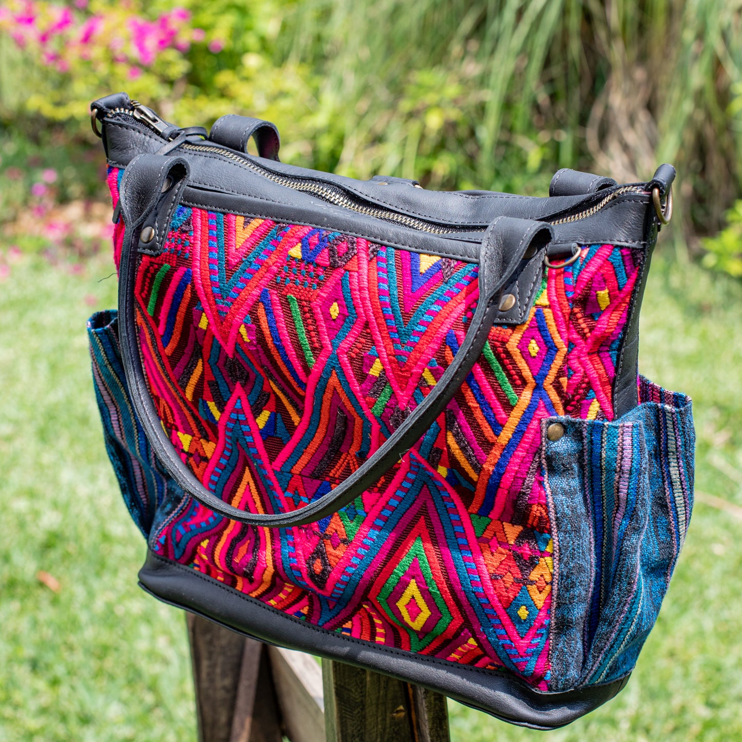 THE MEDIUM PERFECT BAG - OOAK HUIPIL - BLACK - NO. 17713
