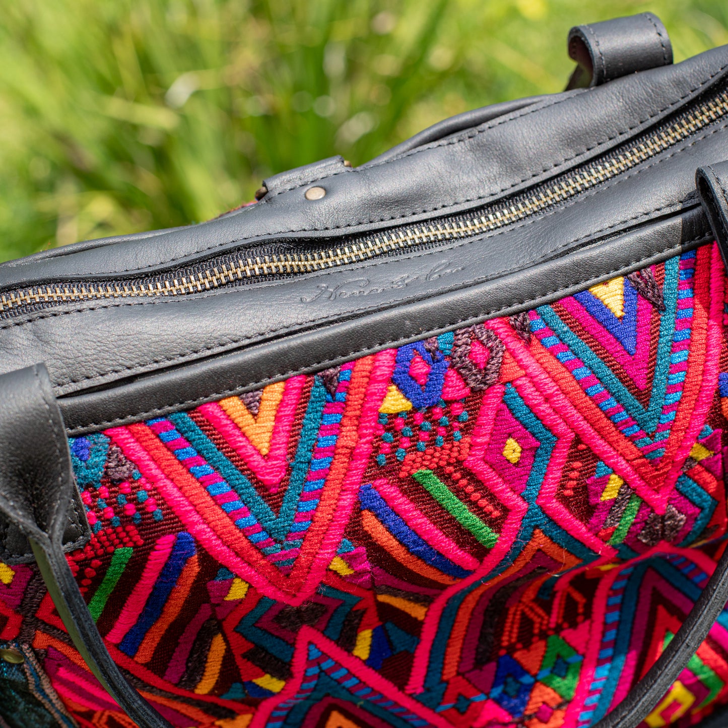 THE MEDIUM PERFECT BAG - OOAK HUIPIL - BLACK - NO. 17713