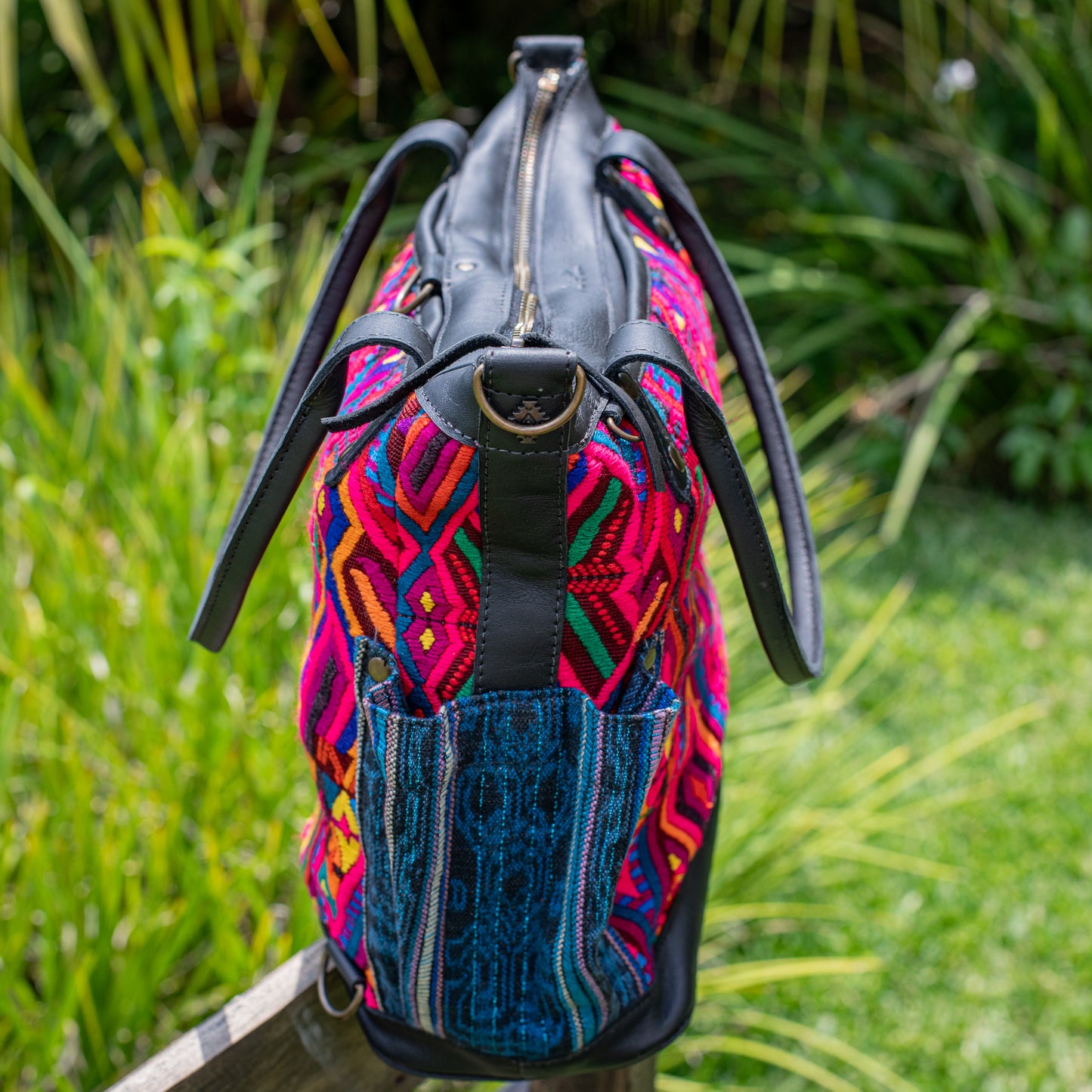 THE MEDIUM PERFECT BAG - OOAK HUIPIL - BLACK - NO. 17713