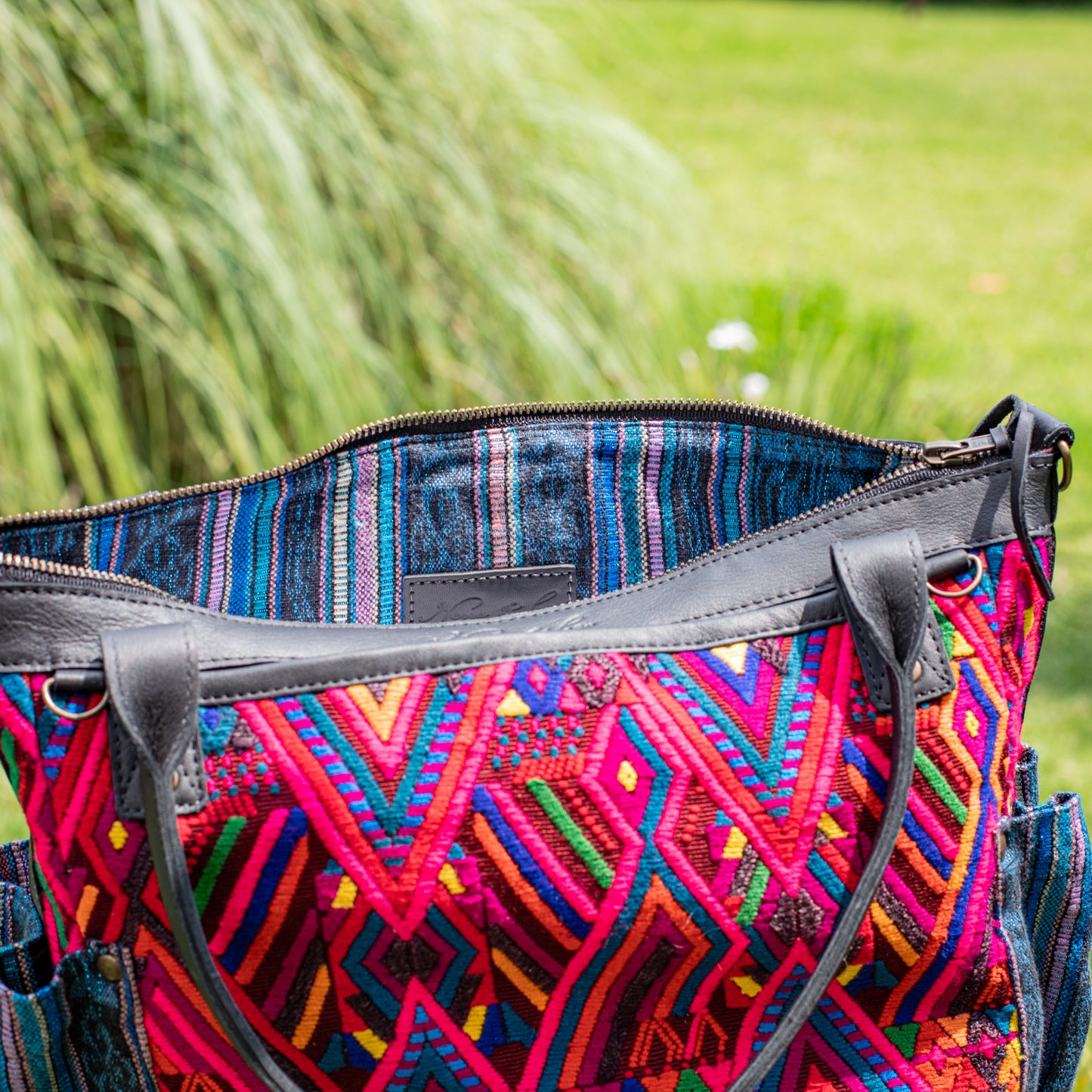 THE MEDIUM PERFECT BAG - OOAK HUIPIL - BLACK - NO. 17713