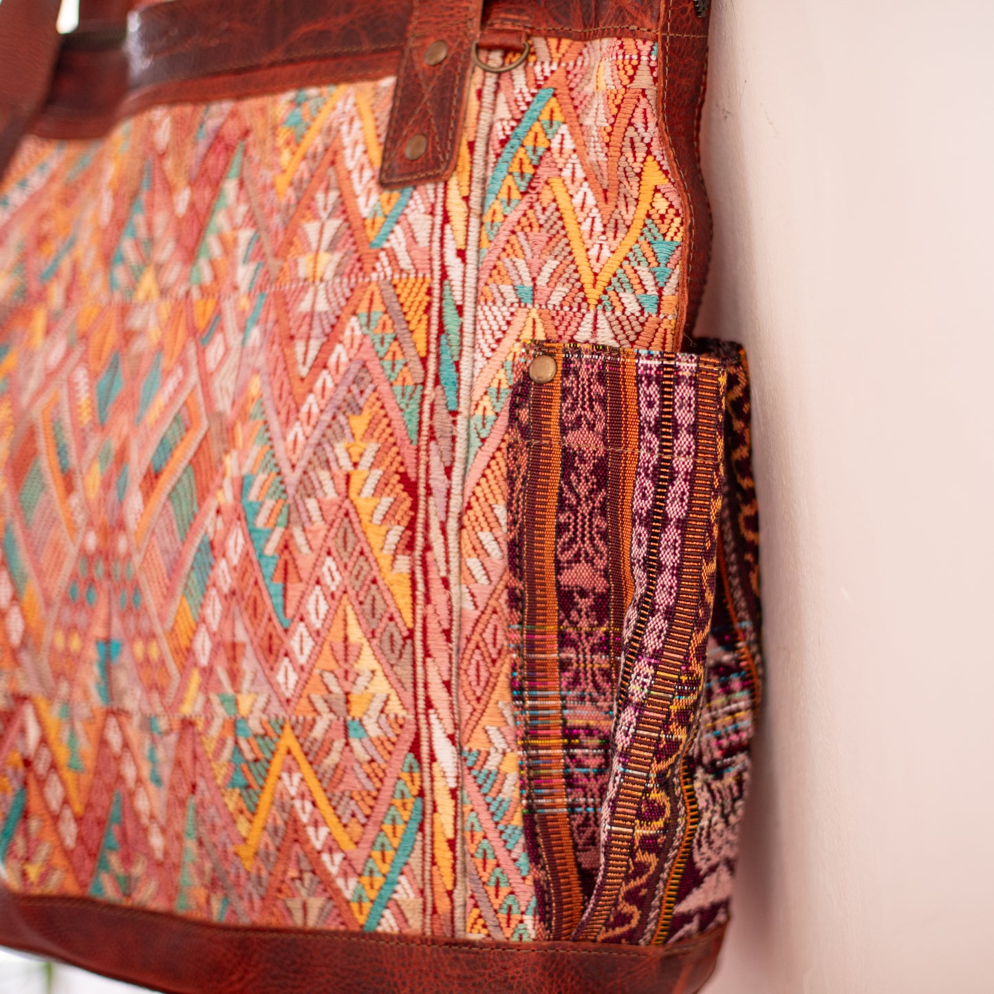 THE PERFECT BAG - OOAK HUIPIL - COPPER - NO. 17756 **SHIP WINDOW**