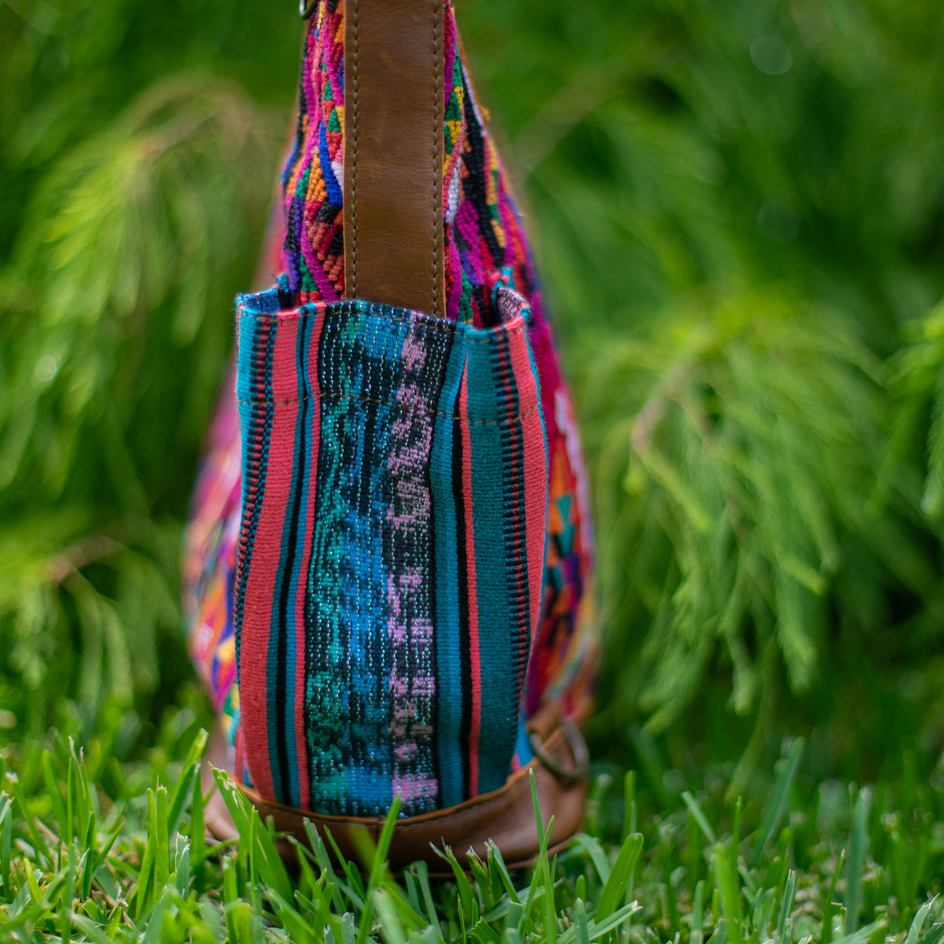 THE MEDIUM PERFECT BAG - OOAK HUIPIL - CAFE - NO. 17439