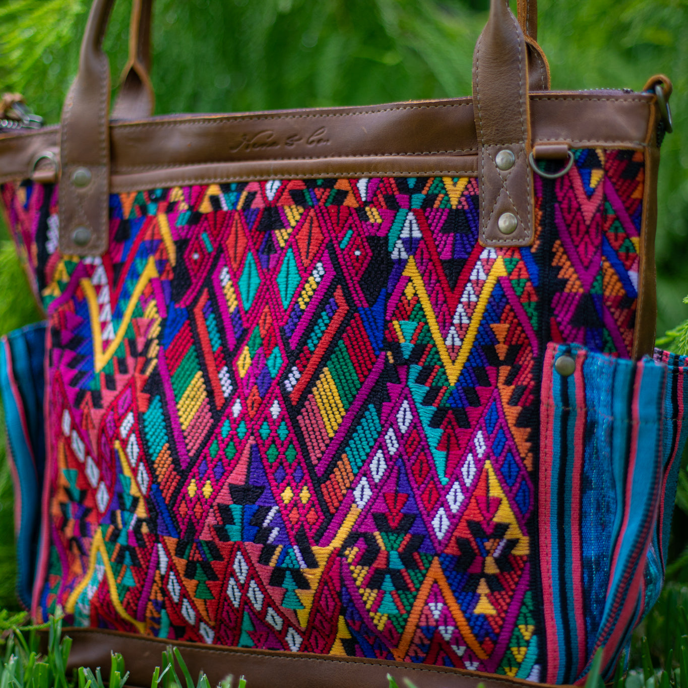 THE MEDIUM PERFECT BAG - OOAK HUIPIL - CAFE - NO. 17439
