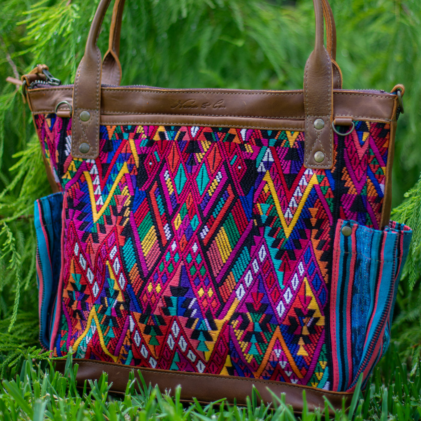 THE MEDIUM PERFECT BAG - OOAK HUIPIL - CAFE - NO. 17439