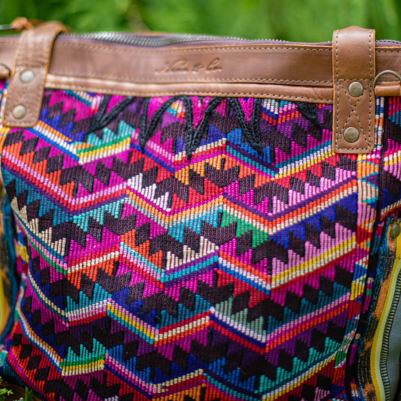 THE MEDIUM PERFECT BAG - OOAK HUIPIL - CAFE - NO. 17437