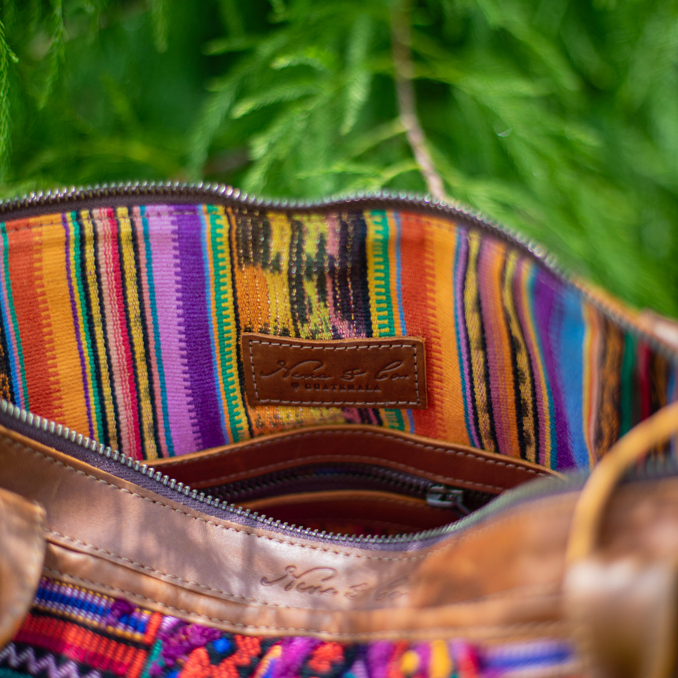 THE MEDIUM PERFECT BAG - OOAK HUIPIL - CAFE - NO. 17435