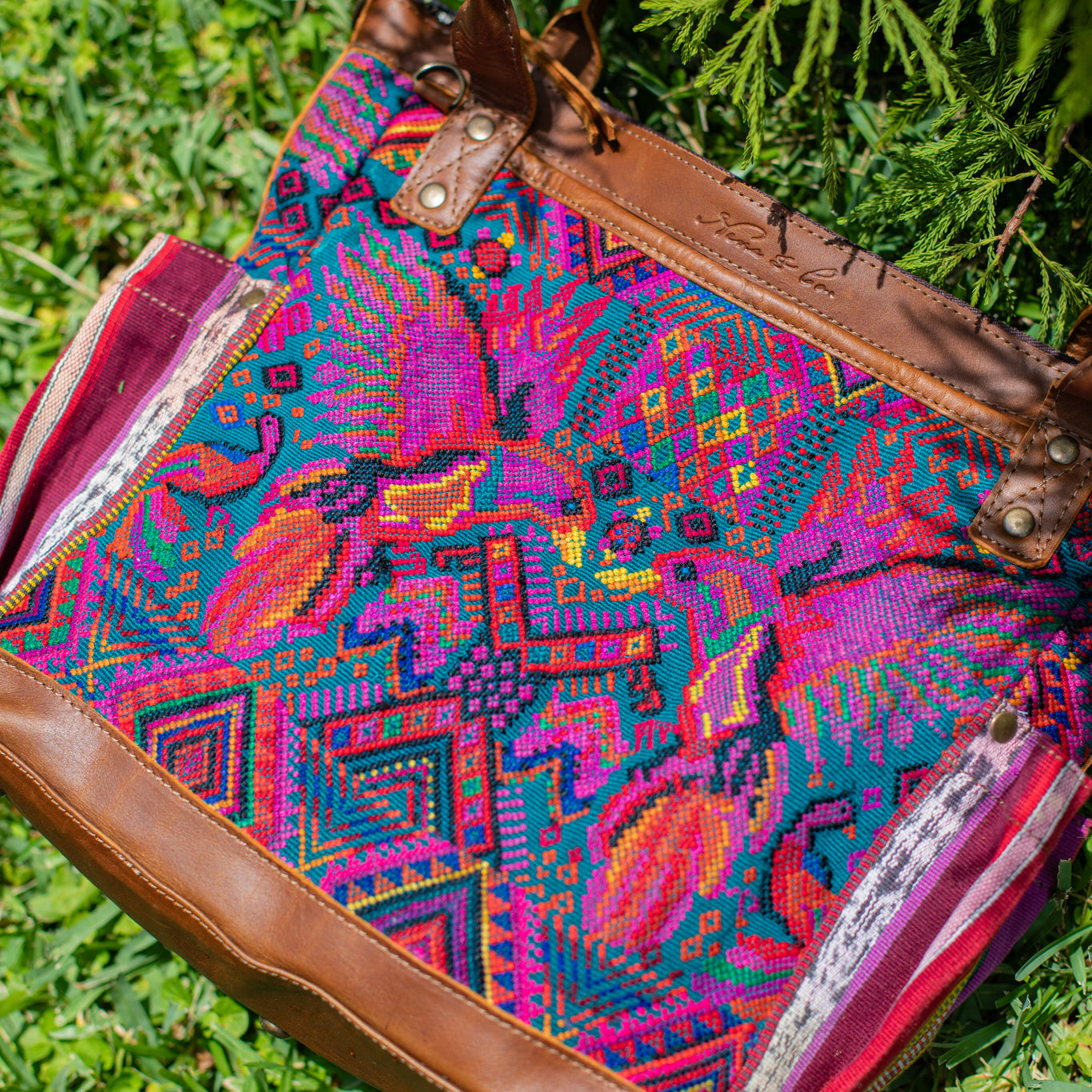THE MEDIUM PERFECT BAG - OOAK HUIPIL - CAFE - NO. 17436