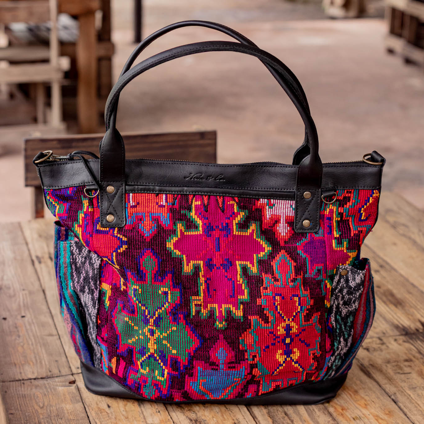 THE PERFECT BAG - OOAK HUIPIL - BLACK - NO. 16653
