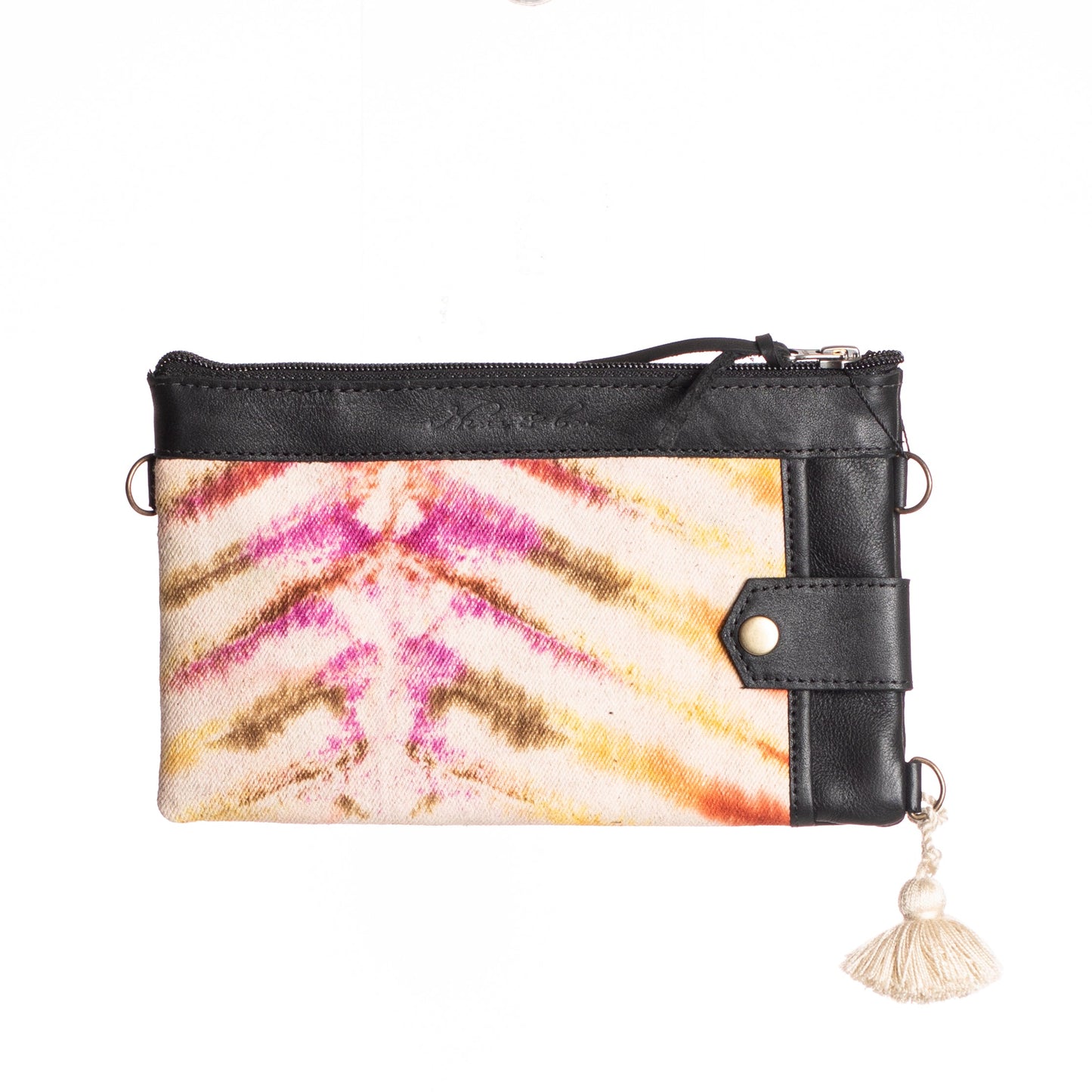 EVERYTHING CLUTCH - TIE DYED DENIM - BLACK - NO. 12525