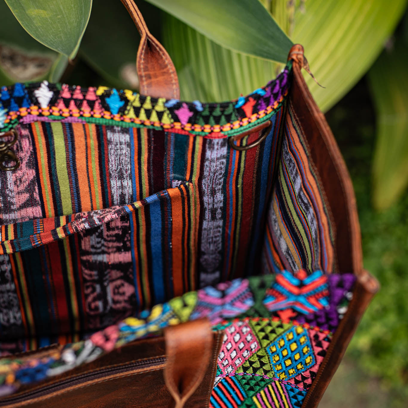 PERFECT TRAVEL TOTE - OOAK HUIPIL - HONEY - NO. 17191