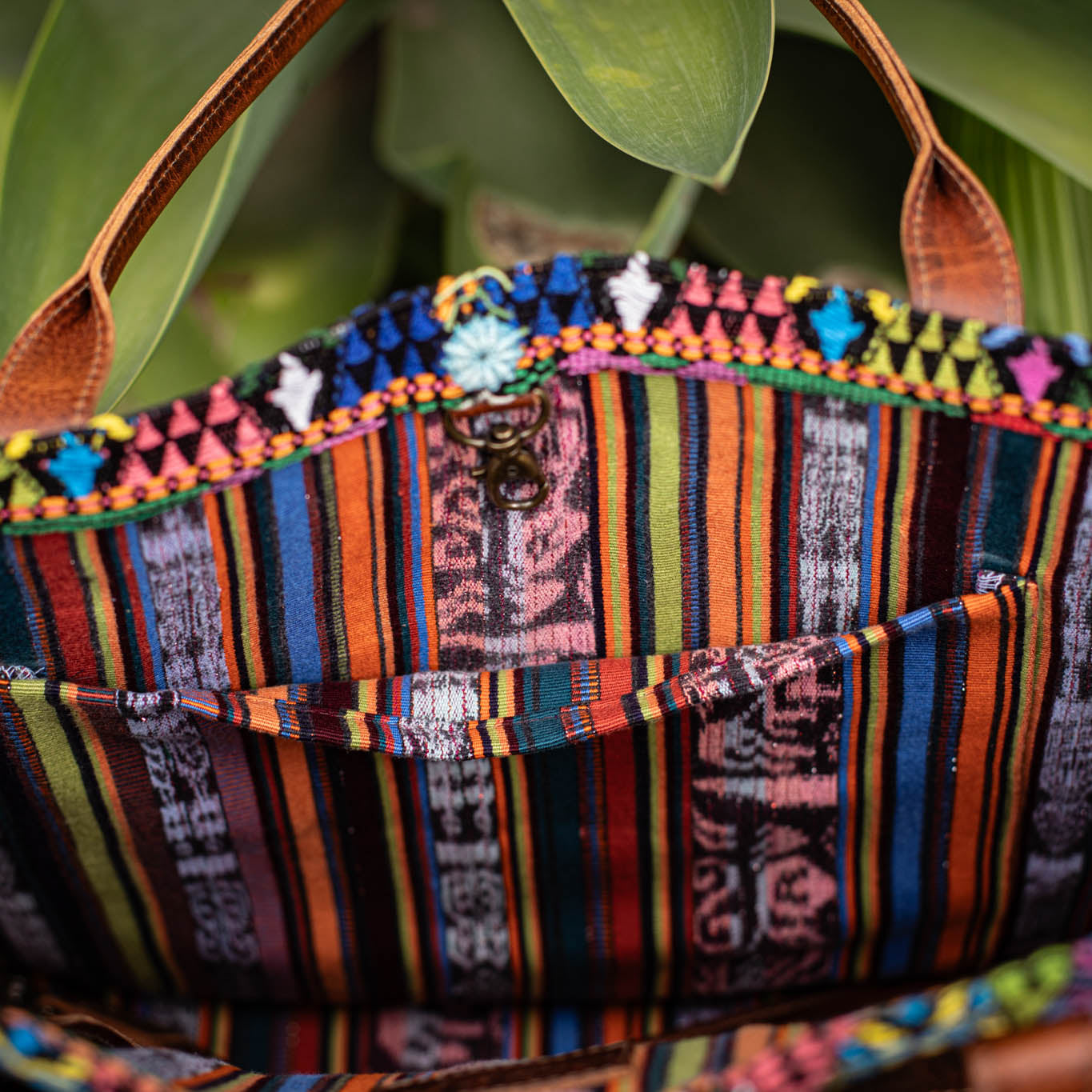 PERFECT TRAVEL TOTE - OOAK HUIPIL - HONEY - NO. 17191
