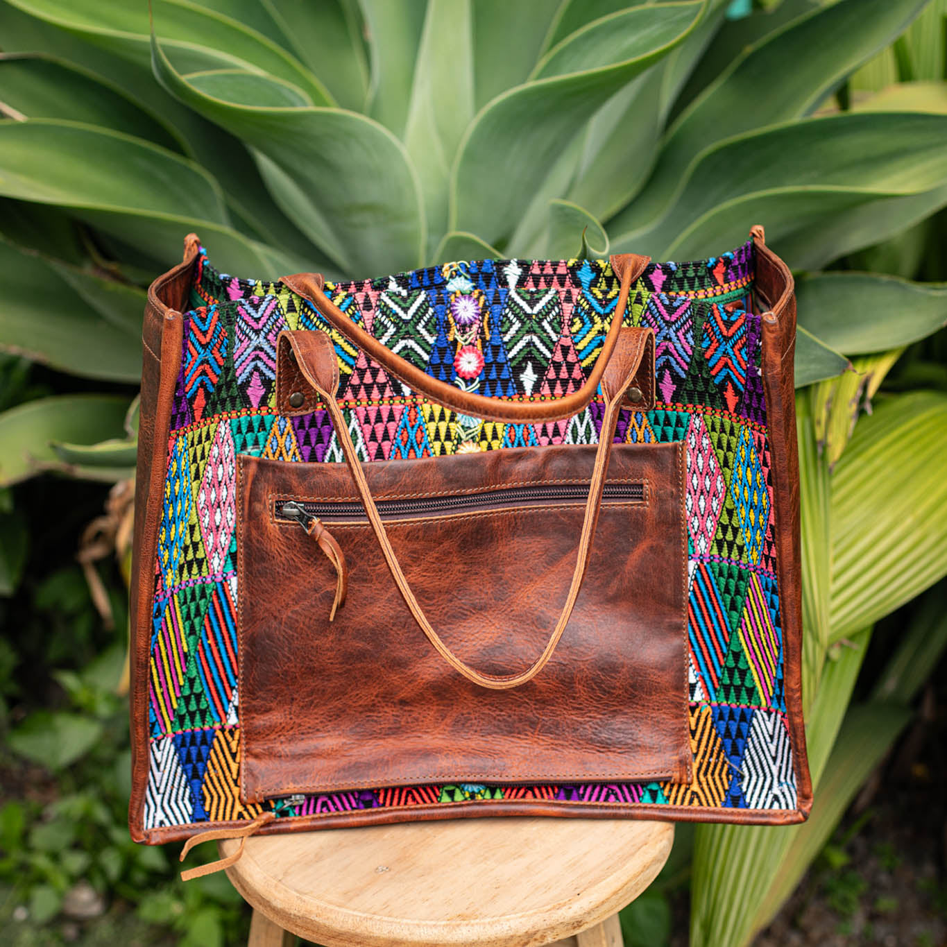 PERFECT TRAVEL TOTE - OOAK HUIPIL - HONEY - NO. 17191