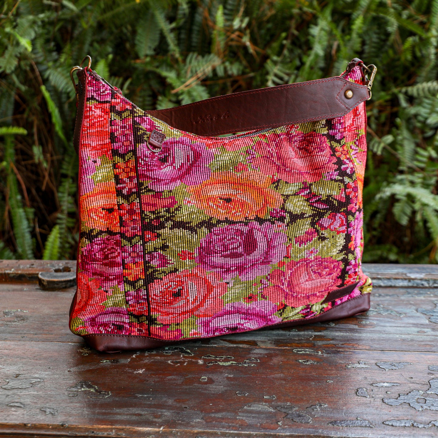 **SHIP WINDOW** PENELOPE BAG - OOAK HUIPIL - VINO TINTO - NO. 201528