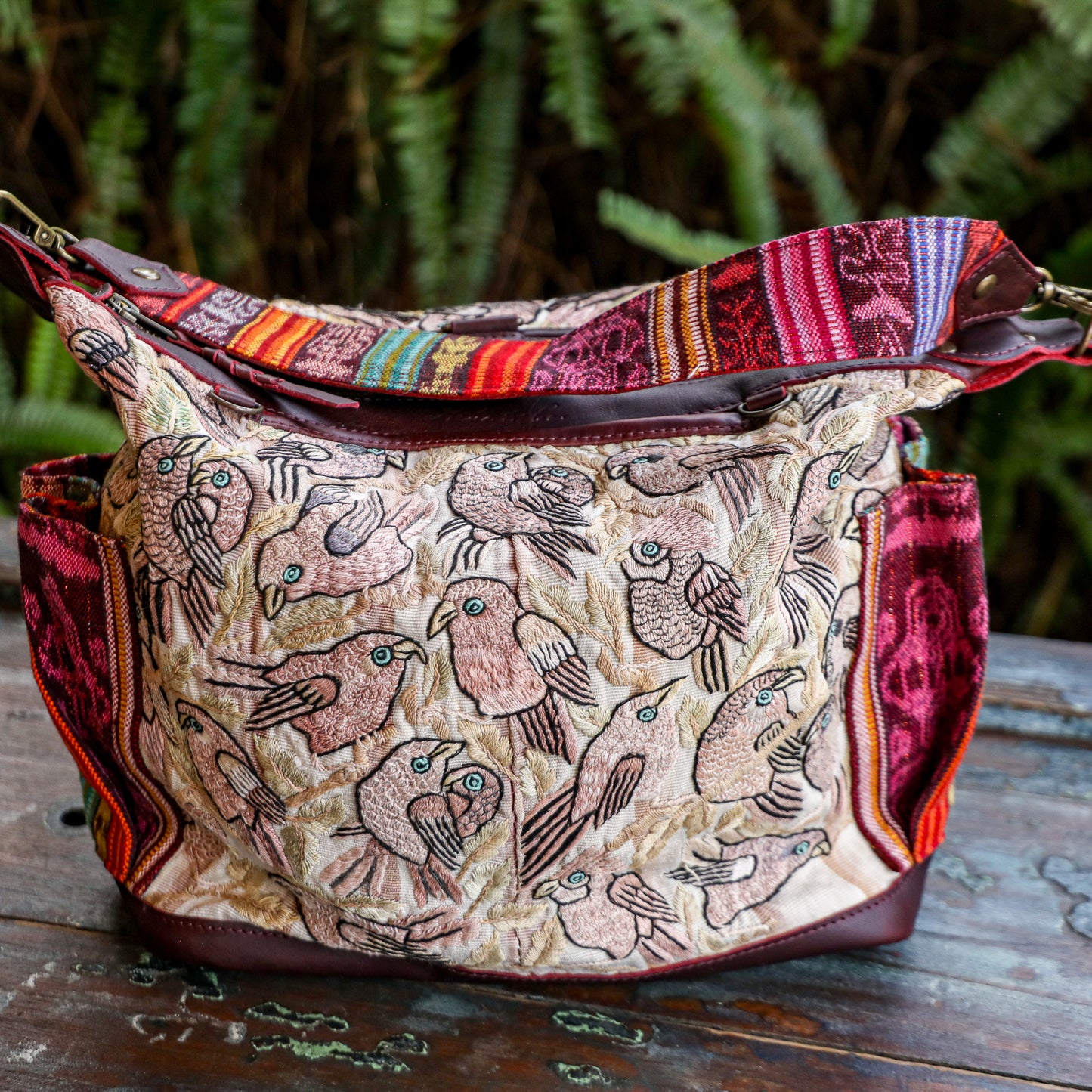 **SHIP WINDOW** BEATRIZ MCDB + DIAMANTE STRAP - OOAK HUIPIL - VINO TINTO - NO. 201561