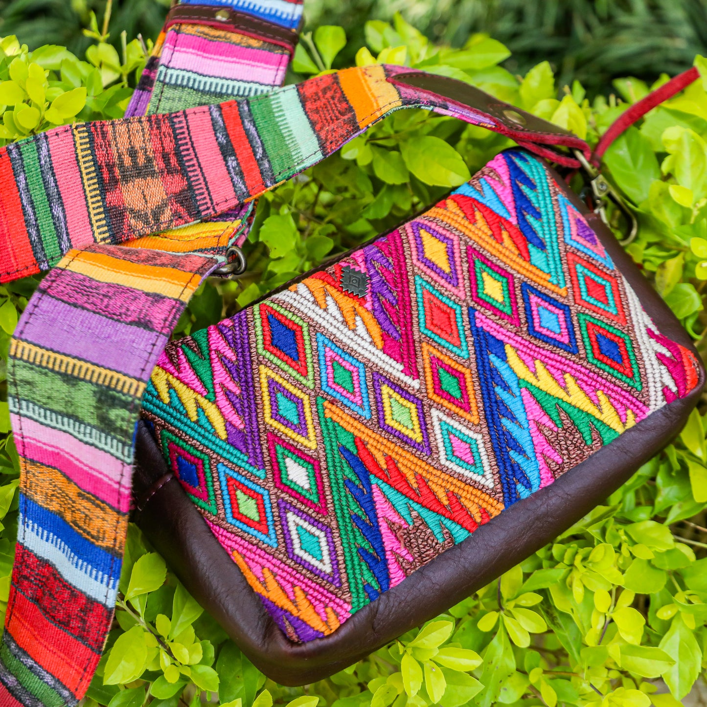 WANDER CROSSBODY SET - OOAK HUIPIL - VINO TINTO - NO. 201422