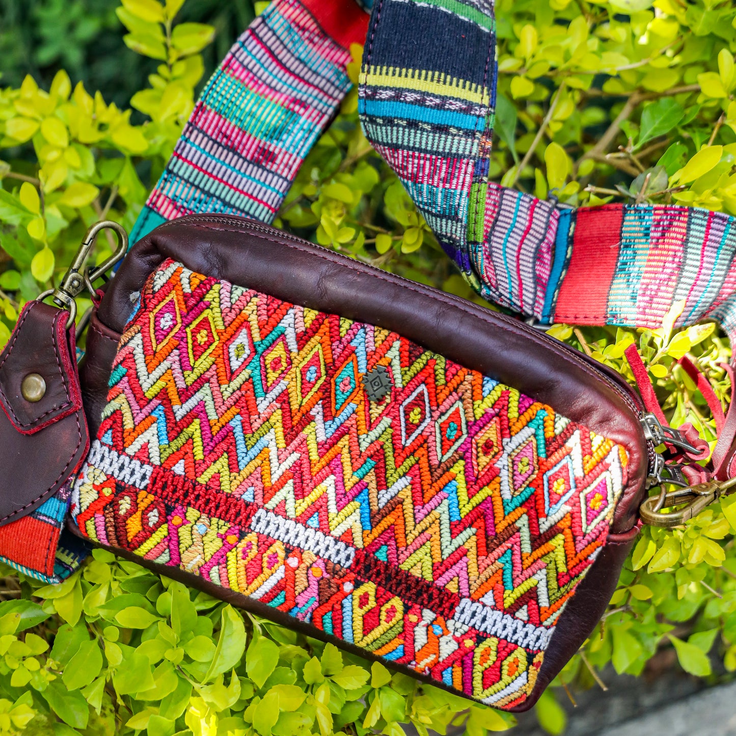 WANDER CROSSBODY SET - OOAK HUIPIL - VINO TINTO - NO. 201426