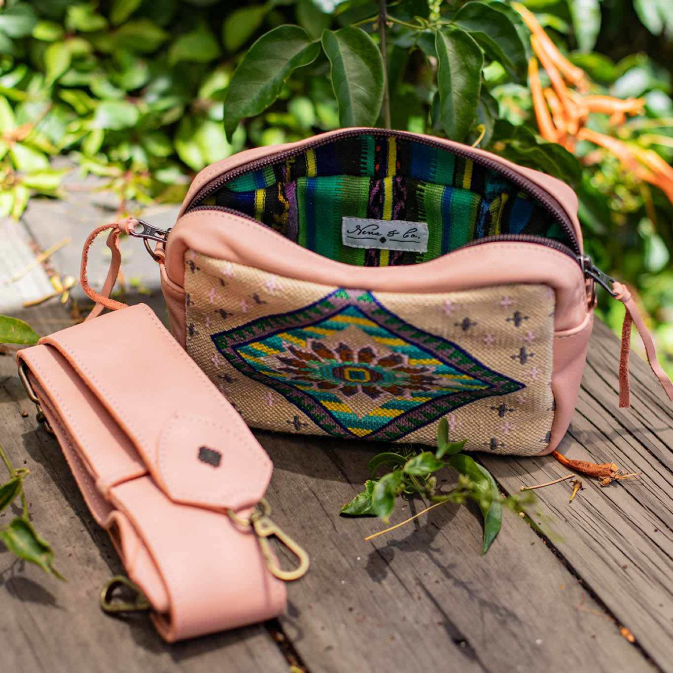 WANDER CROSSBODY SET - H&S PANEL - PEACH - NO. 17364