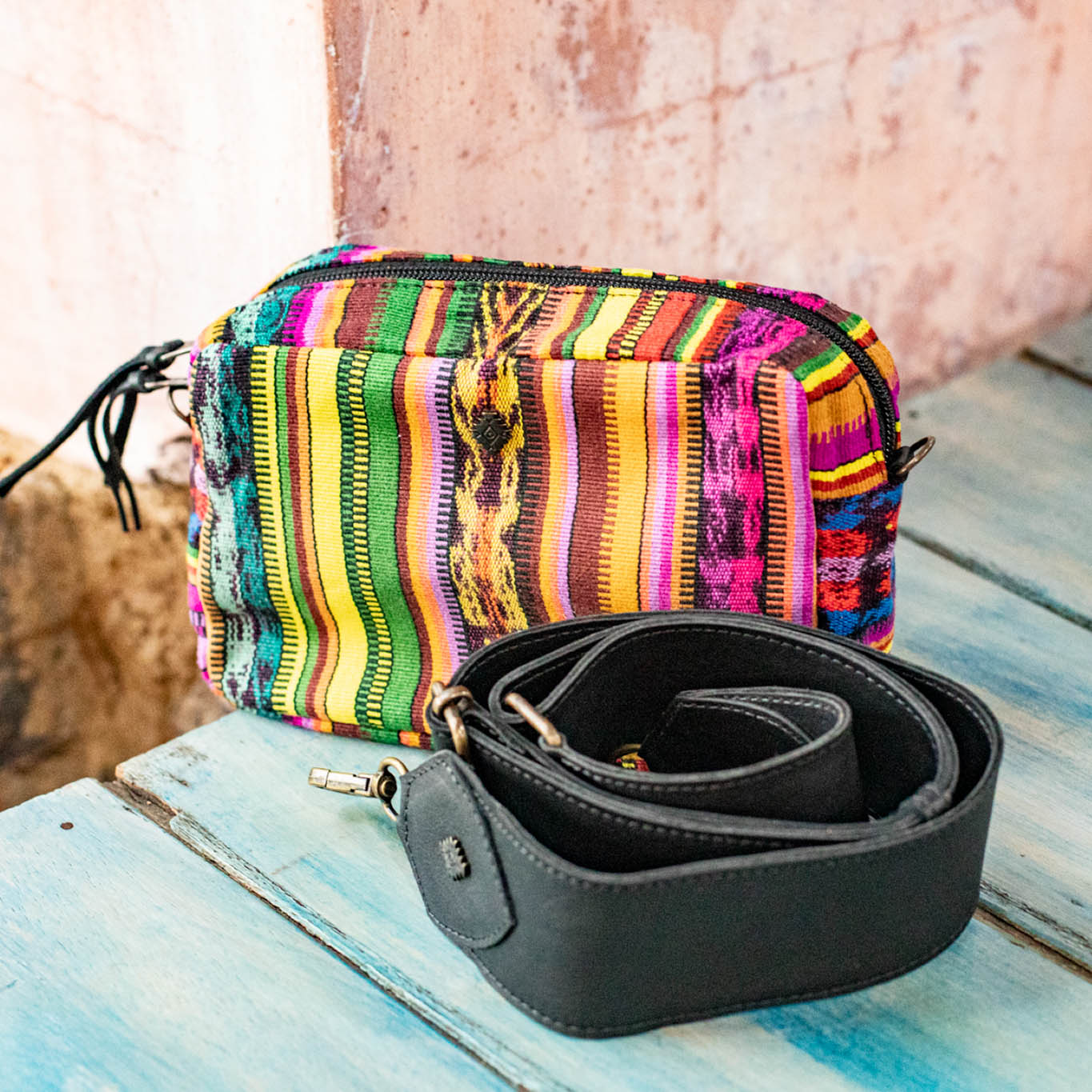 WANDER CROSSBODY BAG + STRAP SET - CORTE - BLACK - NO. 16772